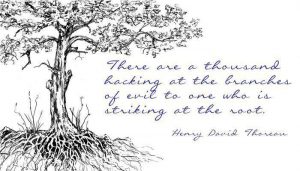 root of evil, not symptoms effects