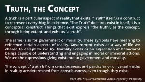 Consciousness and Truth